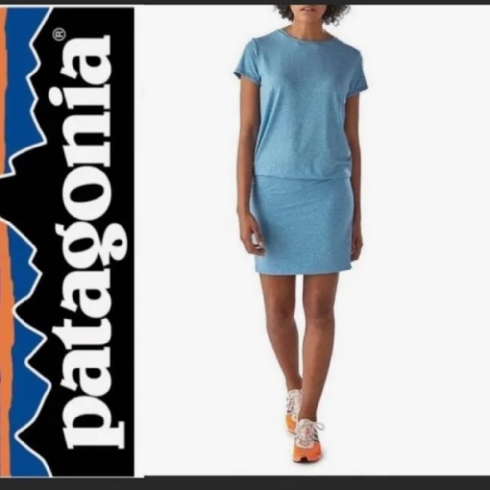 Patagonia Blue Glorya T-Shirt Dress